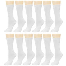 Load image into Gallery viewer, 12-Pack Women's Crew Socks - White