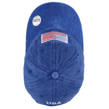 Load image into Gallery viewer, USA Flag Embroidered Baseball Cap - Royal Blue