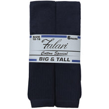 Load image into Gallery viewer, 6 Pairs Men's Athletic Sport Tube Socks 10-15 Over the Calf - Big &amp; Tall