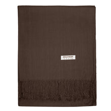 Load image into Gallery viewer, Women&#39;s Soft Solid Color Pashmina Shawl Wrap Scarf - Dark Brown