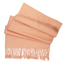 Load image into Gallery viewer, Women&#39;s Soft Solid Color Pashmina Shawl Wrap Scarf - Peach