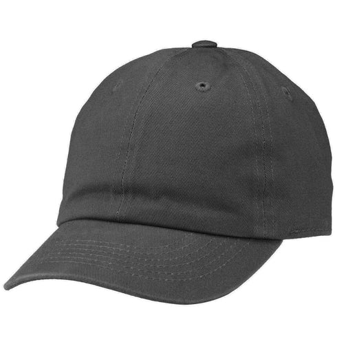 Kids Baseball Cap Cotton Adjustable Size - Charcoal