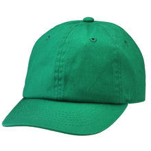 Load image into Gallery viewer, Kids Baseball Cap Cotton Adjustable Size - Kelly Green