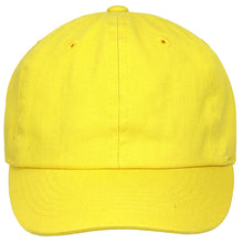 Load image into Gallery viewer, Kids Baseball Cap Cotton Adjustable Size - Yellow
