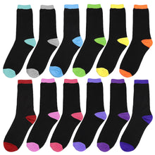 Load image into Gallery viewer, 12-Pack Women's Crew Socks - Two Tone