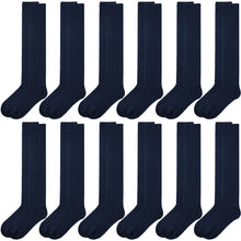 Load image into Gallery viewer, 12 Pairs Women Knee High Over the Calf Socks - Navy