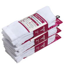 Load image into Gallery viewer, Falari Women Diabetic Socks Diabetes Edema and Circulatory Loose Fitting Cotton Crew Socks - 6 Pairs White