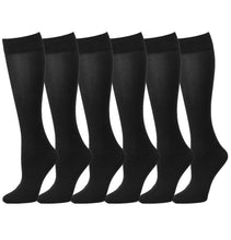 Load image into Gallery viewer, 6 Pairs Women Trouser Socks Stretchy Spandex Opaque Knee High