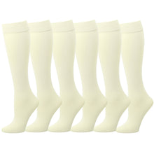 Load image into Gallery viewer, 6 Pairs Women Trouser Socks Stretchy Spandex Opaque Knee High