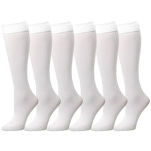 Load image into Gallery viewer, 6 Pairs Women Trouser Socks Stretchy Spandex Opaque Knee High