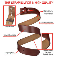 Load image into Gallery viewer, Falari Replacement Genuine Leather Belt Strap 1.5" Wide